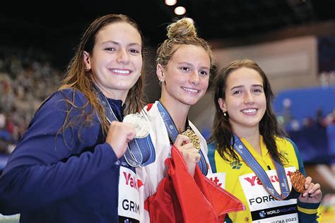 Canadian Summer McIntosh, 16, gets second gold medal at swimming worlds in Japan